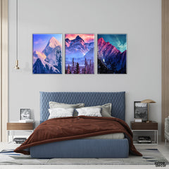 Misty Mountains View (3 Panel) Nature Wall Art - Prime Décor