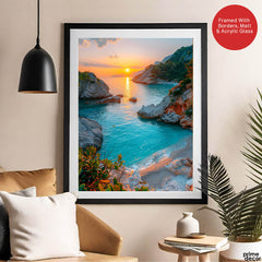 Beautiful View Of Sunrise From A Beautiful Lake | Abstract Nature Artwork #00489