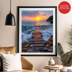 Beautiful View Of Sunrise From A Beautiful Sea | Abstract Nature Artwork #00490