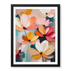 Colorful Abstract Floral Design Over White Background | Abstract Floral Artwork #00492