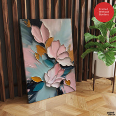 Colorful Abstract Floral Design Over White Background | Abstract Floral Artwork #00493