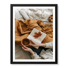 Beautiful Brown Leaf In The Book | Abstract Fashion Artwork #00496