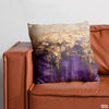 Abstract Purple & Gold Paint Stroke Design | Abstract Cushion #496