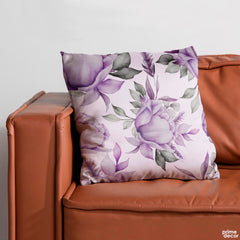 Beautiful Pink Flowers With Green Leaves | Floral Cushion #497