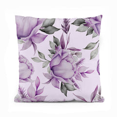 Beautiful Pink Flowers With Green Leaves | Floral Cushion #497