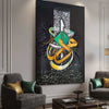 Muhammad (PBUH) Calligraphy and Salawat Black Handmade Painting