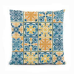 Abstract Cultural Floral Artwork Over White Background | Floral Cushion #501