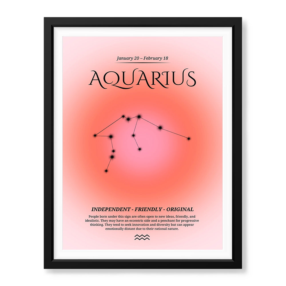 Aquarius Abstract Stars Sign Art | Abstract Nature Artwork #00501 - Prime Décor