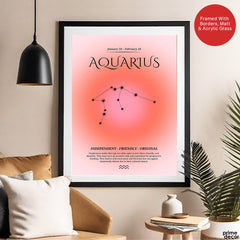 Aquarius Abstract Stars Sign Art | Abstract Nature Artwork #00501 - Prime Décor