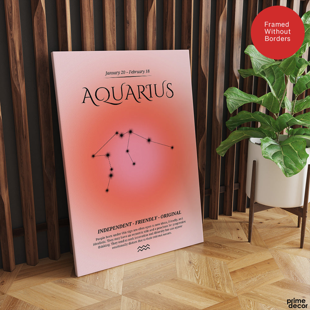 Aquarius Abstract Stars Sign Art | Abstract Nature Artwork #00501 - Prime Décor
