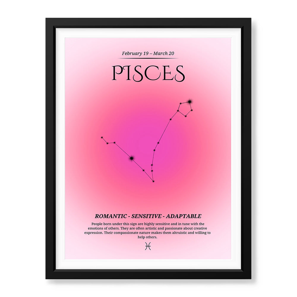 Pisces Abstract Stars Sign Art | Abstract Nature Artwork #00502 - Prime Décor