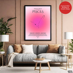 Pisces Abstract Stars Sign Art | Abstract Nature Artwork #00502 - Prime Décor