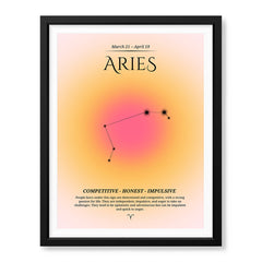 Aries Abstract Stars Sign Art | Abstract Nature Artwork #00503 - Prime Décor