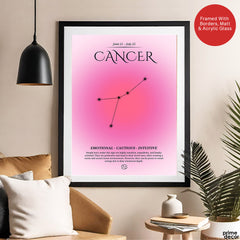 Cancer Abstract Stars Sign Art | Abstract Nature Artwork #00504 - Prime Décor