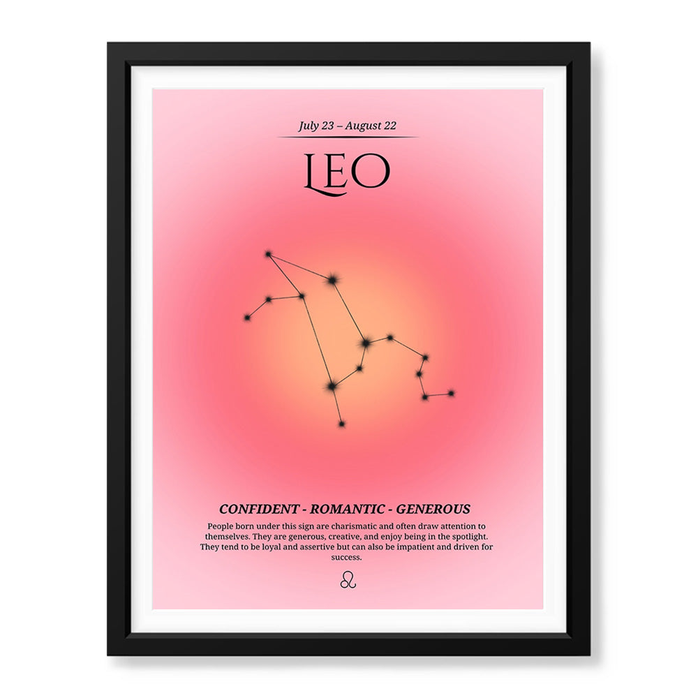 Leo Abstract Stars Sign Art | Abstract Nature Artwork #00505 - Prime Décor