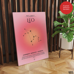 Leo Abstract Stars Sign Art | Abstract Nature Artwork #00505 - Prime Décor