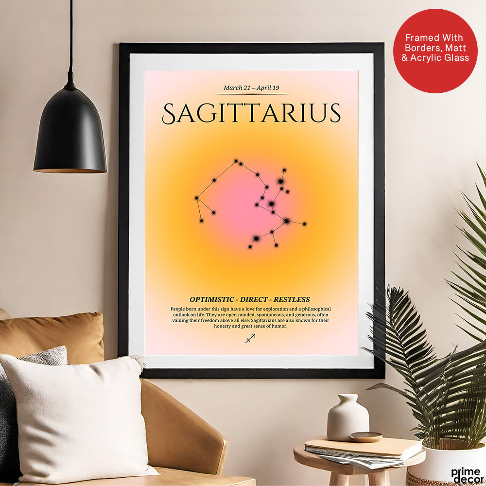 Sagittarius Abstract Stars Sign Art | Abstract Nature Artwork #00506 - Prime Décor