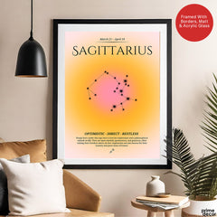 Sagittarius Abstract Stars Sign Art | Abstract Nature Artwork #00506 - Prime Décor