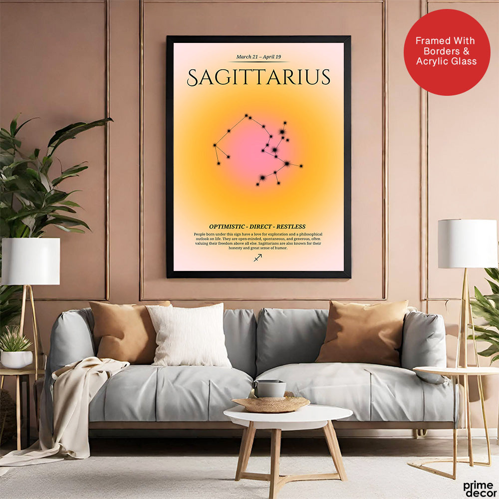 Sagittarius Abstract Stars Sign Art | Abstract Nature Artwork #00506 - Prime Décor