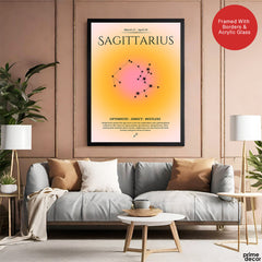 Sagittarius Abstract Stars Sign Art | Abstract Nature Artwork #00506 - Prime Décor
