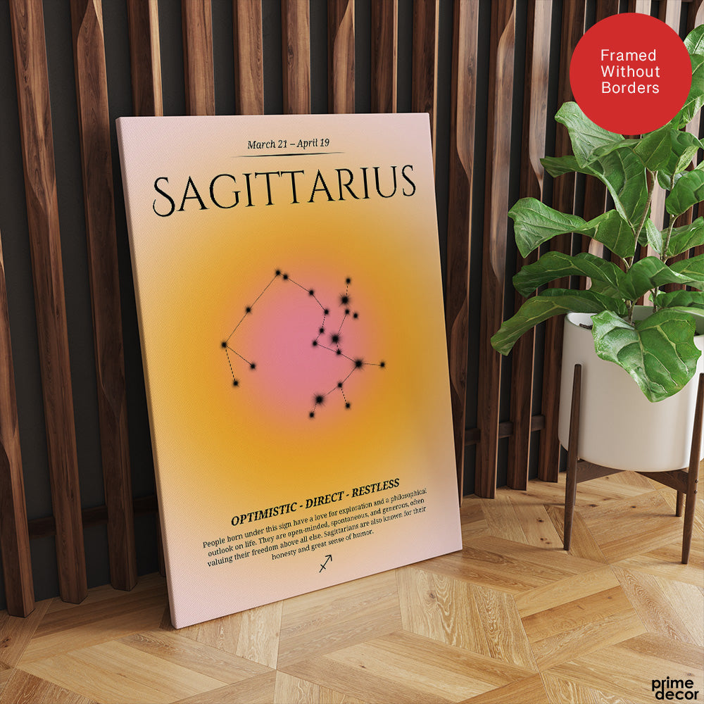 Sagittarius Abstract Stars Sign Art | Abstract Nature Artwork #00506 - Prime Décor