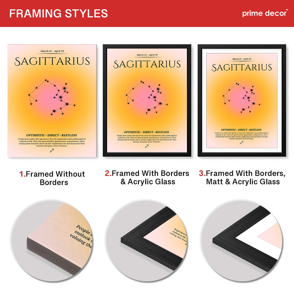 Sagittarius Abstract Stars Sign Art | Abstract Nature Artwork #00506 - Prime Décor