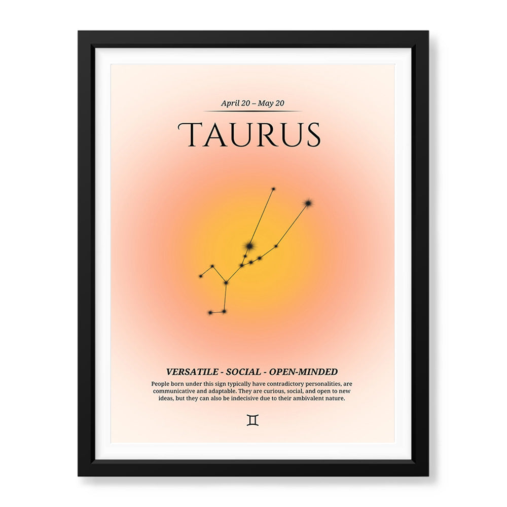 Taurus Abstract Stars Sign Art | Abstract Nature Artwork #00507 - Prime Décor