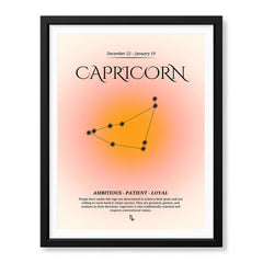 Capricorn Abstract Stars Sign Art | Abstract Nature Artwork #00509 - Prime Décor