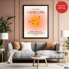 Capricorn Abstract Stars Sign Art | Abstract Nature Artwork #00509 - Prime Décor
