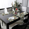 Greenish Anthemion Floral Pattern | Table Runner and Placemat Set