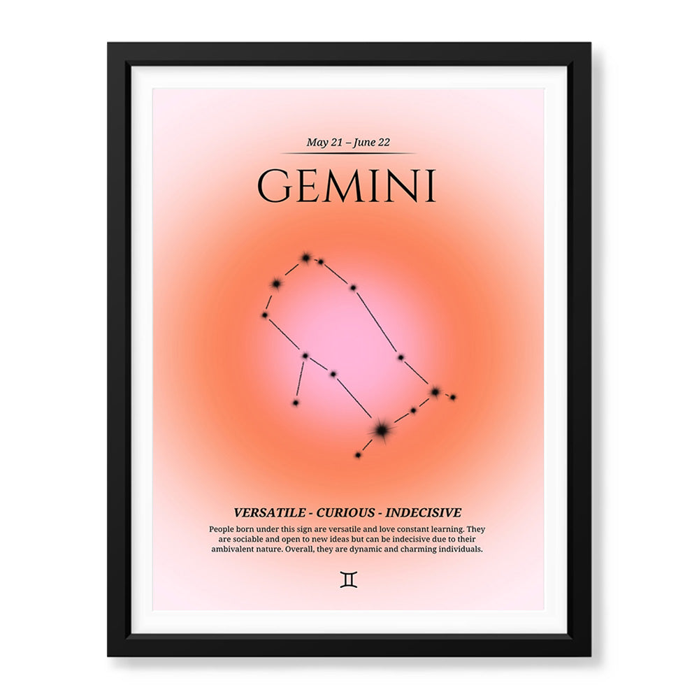 Gemini Abstract Stars Sign Art | Abstract Nature Artwork #00510 - Prime Décor
