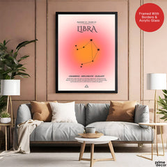Libra Abstract Stars Sign Art | Abstract Nature Artwork #00511 - Prime Décor