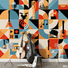 Mosaic Style Musical Instruments | Musical Wallpaper Mural