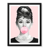 Audrey Hepburn Pink Bubble Gum | Abstract Fashion Artwork #00521