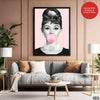 Audrey Hepburn Pink Bubble Gum | Abstract Fashion Artwork #00521