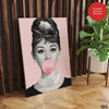 Audrey Hepburn Pink Bubble Gum | Abstract Fashion Artwork #00521