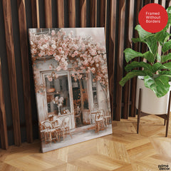 Paris Beautiful Street Cafe | Abstract Cafe Artwork #00524