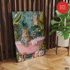 Aesthetic Brave Tiger In A Bath Tub | Abstract Animal Artwork #00528