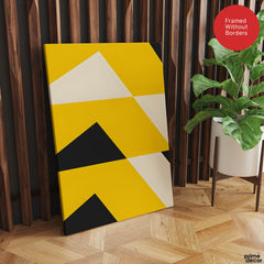Black Yellow & White Abstract Design | Abstract Office Artwork #0052 - Prime Décor