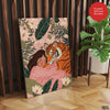Aesthetic Tiger With A Girl Portrait | Abstract Fashion Artwork #00530
