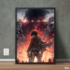Mikasa Ackerman Facing Eren Jaeger Attack On Titan Series | Anime Wall Art - Prime Décor