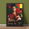 Ronaldo Colorful Geometric Artwork With Signature | Sports Wall Art - Prime Décor
