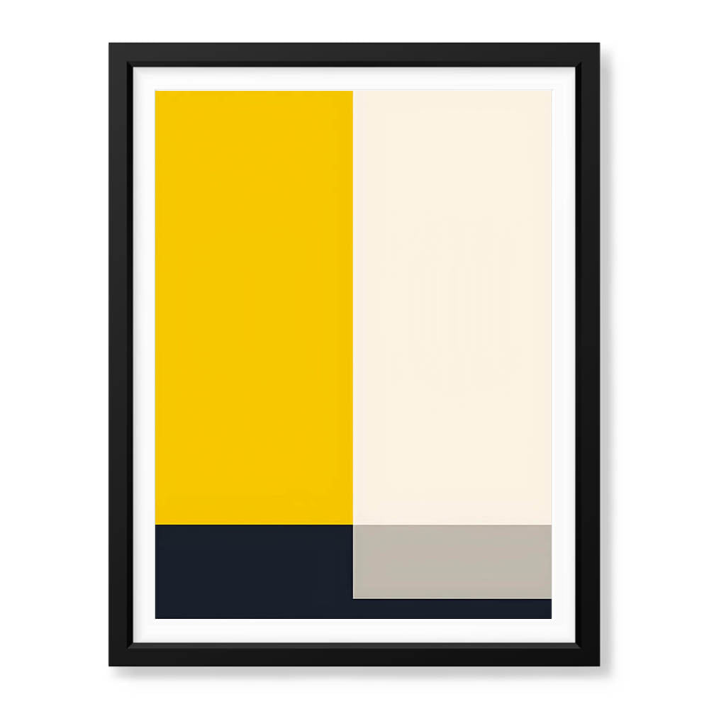 Black Yellow & Grey Beige Abstract Design | Abstract Office Artwork #0053 - Prime Décor