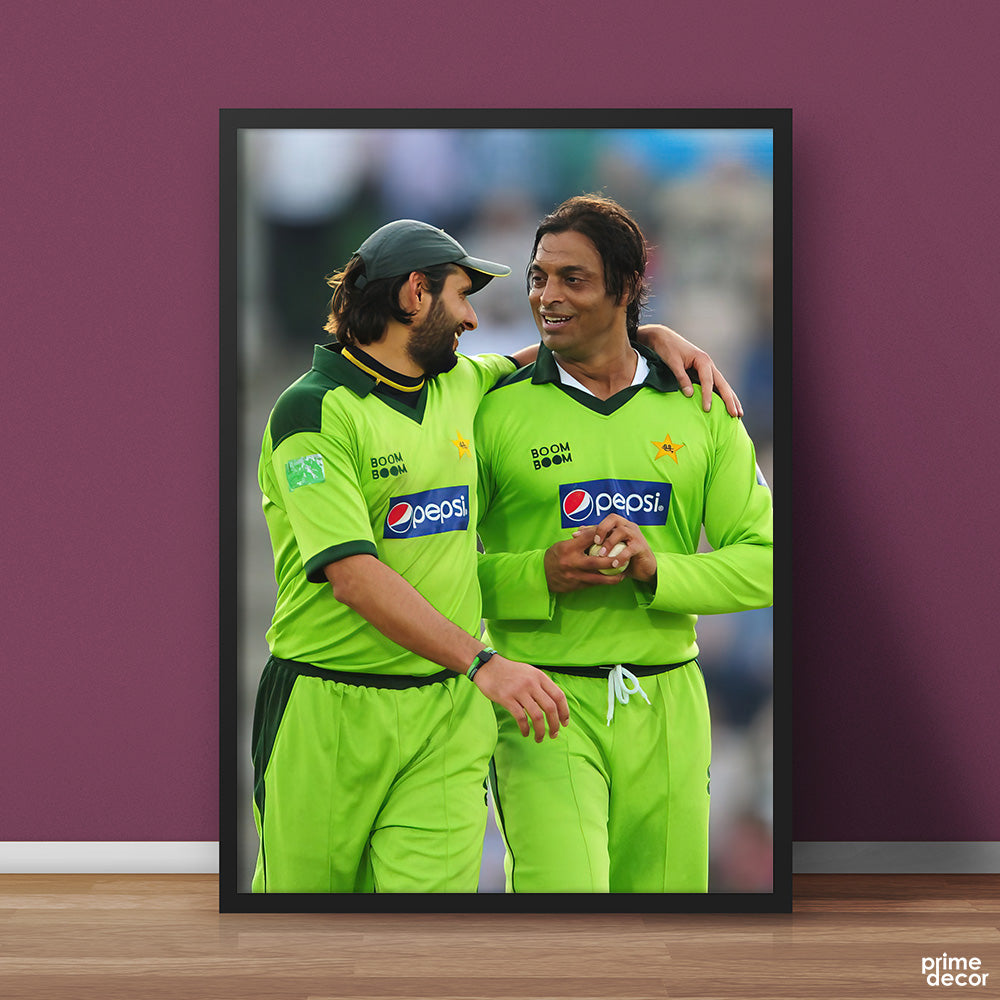Shoaib Akhtar & Shahid Afridi PCT | Sports Wall Art - Prime Décor