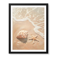 Beautiful Seashells On The Beach | Abstract Nature  Artwork #00543