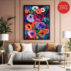 Abstract Colorful Flowers Art | Abstract Floral Artwork #00548