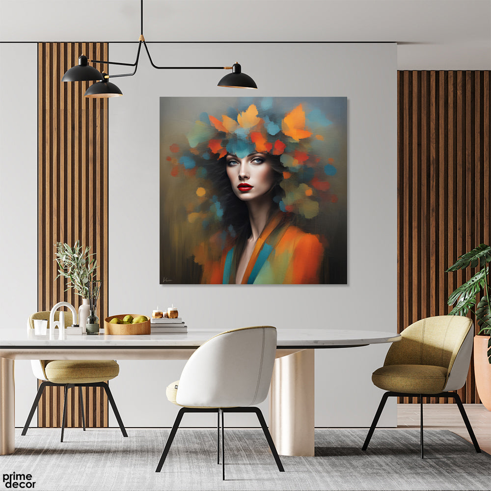 Brush Stroke Beauty Women Portrait (Single Panel) Fashion Wall Art - Prime Décor
