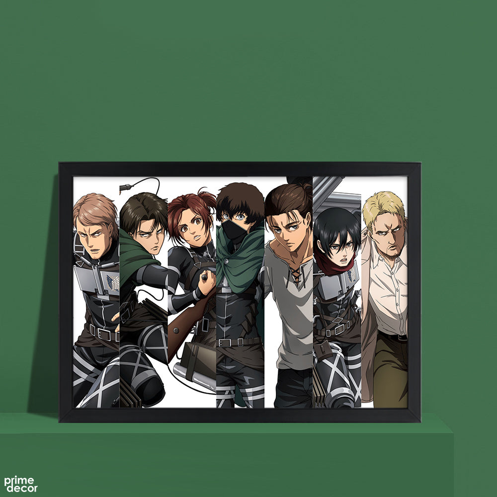 Team Attack On Titan Collage Style | Anime Wall Art - Prime Décor