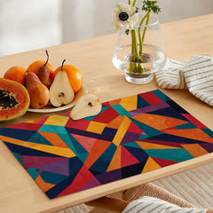 Colorful Abstract Grometric Shapes | Table Runner and Placemat Set