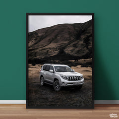 Toyota Landcruiser In Moody Weather With Mountains | Cars Wall Art - Prime Décor
